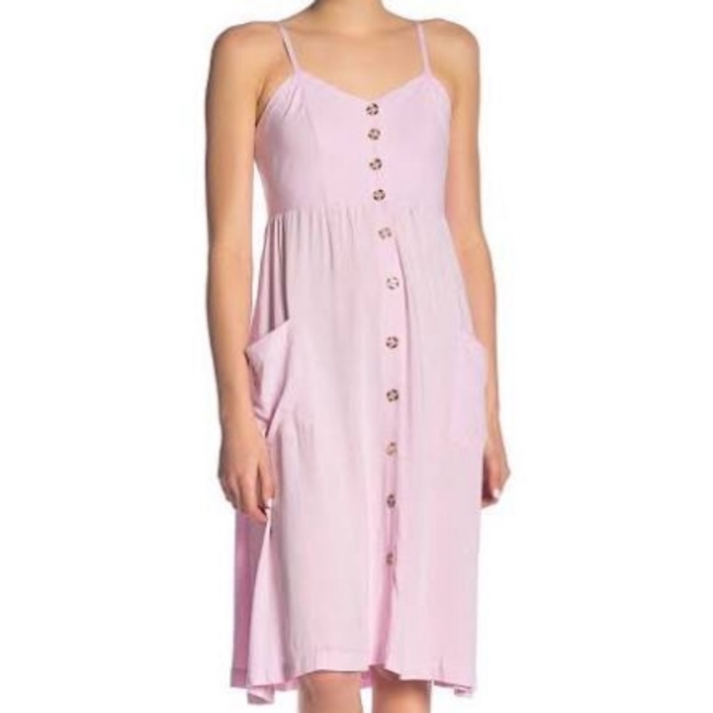 🌺Good Luck Gem Button Front Dress Size L NWT - Picture 2 of 8